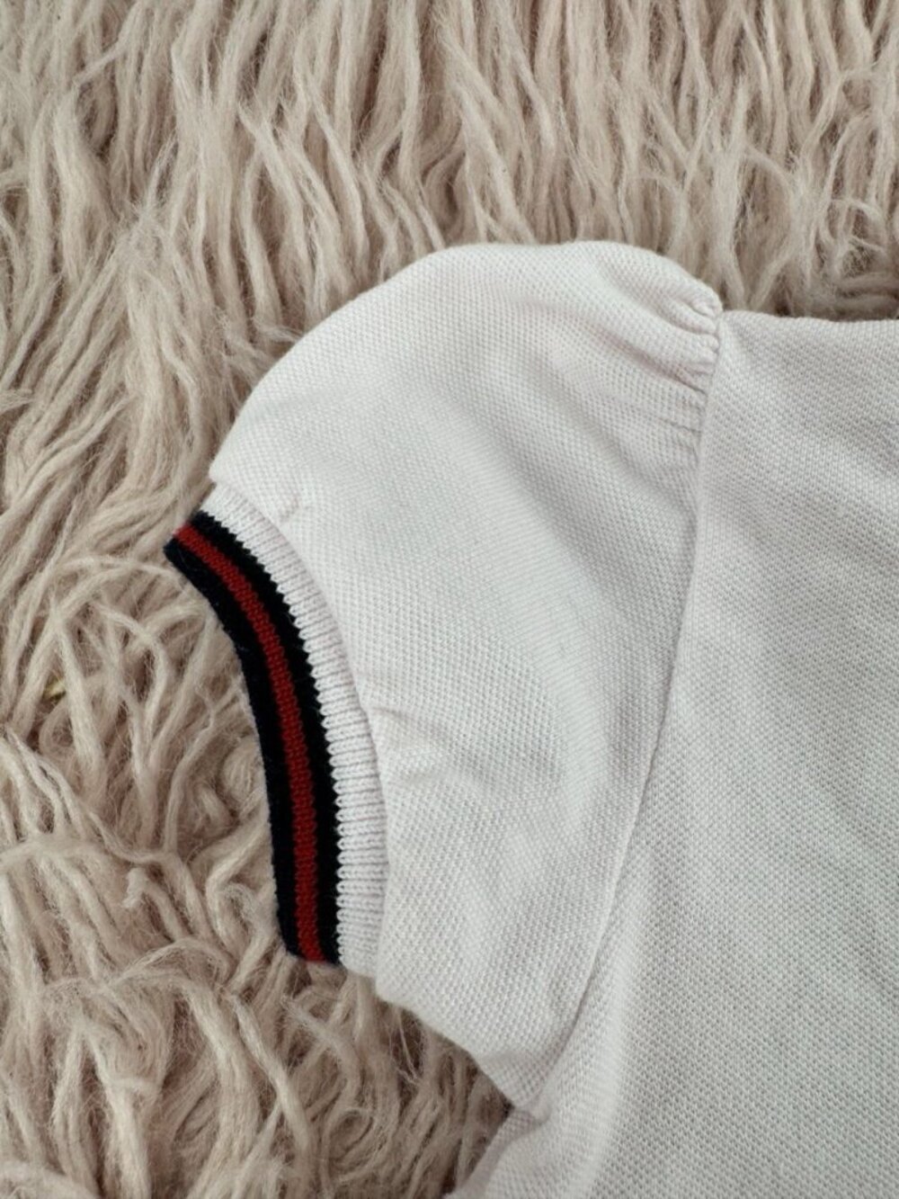 Gucci Baby Girl Light Pink Dress with Navy and Burgundy Trim Size 12M-18M - Picture 9 of 15